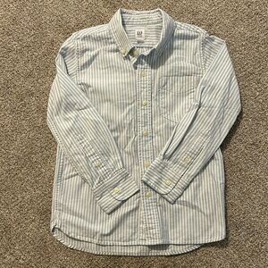 Gap Kids Striped Kids Button Up Oxford Long Sleeve Shirt 6
